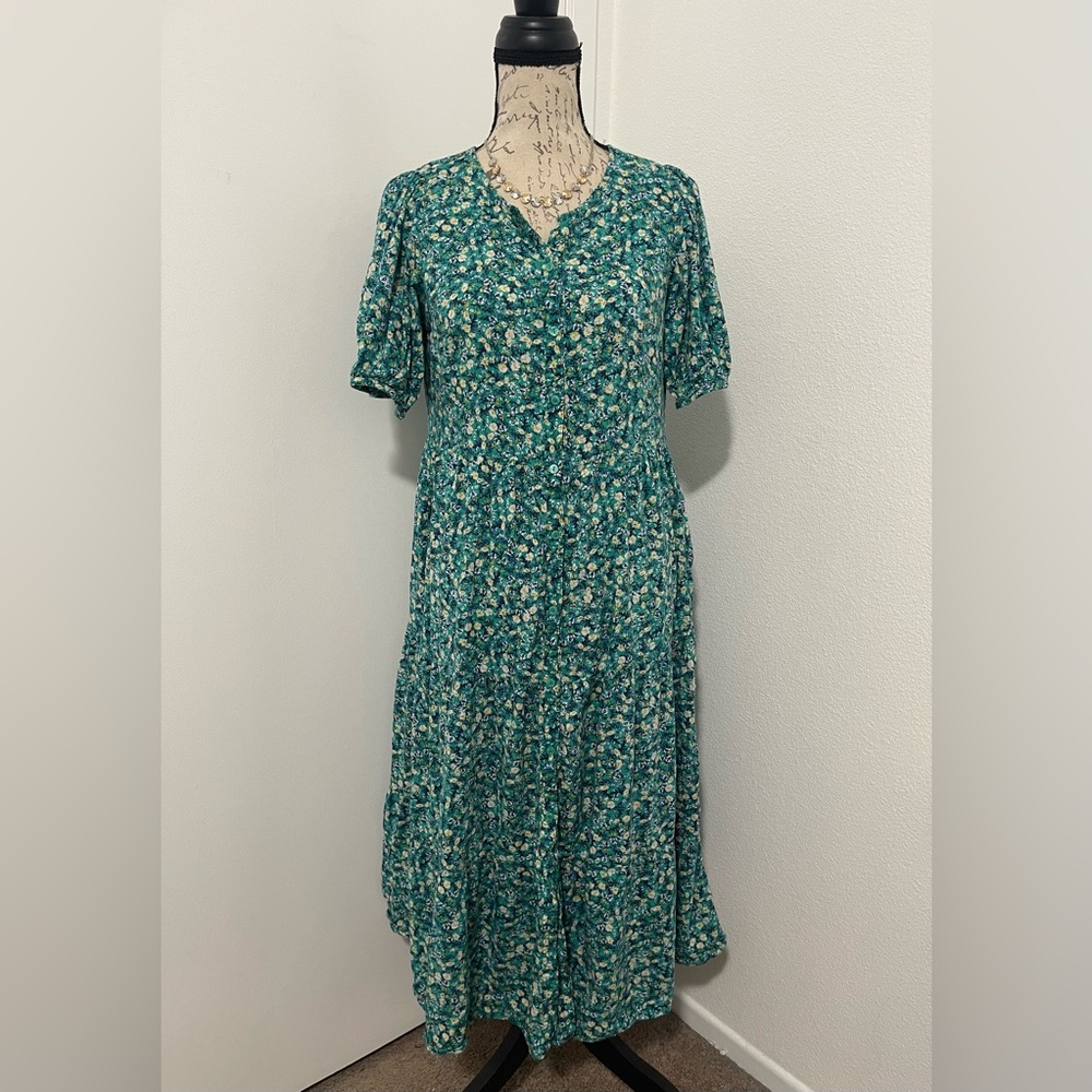Floral Green Dress